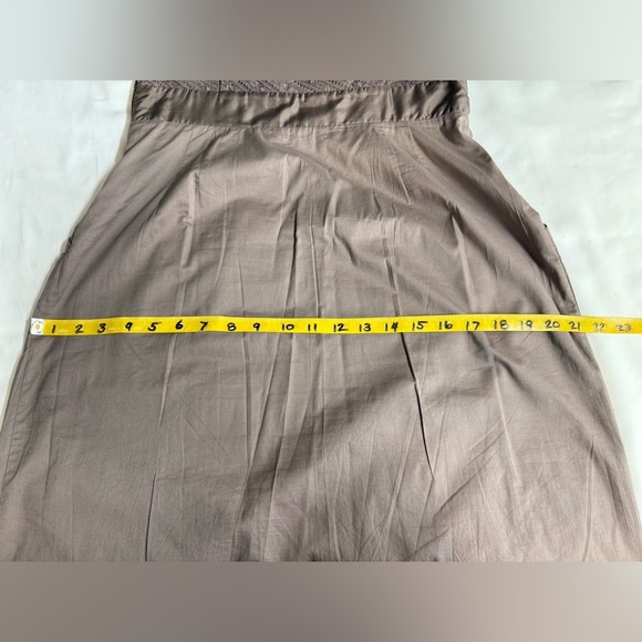 MOULINETTE SOUERS for ANTHROPOLOGIE Brown Pleated Sheath Midi Dress size 6 - Picture 14 of 15